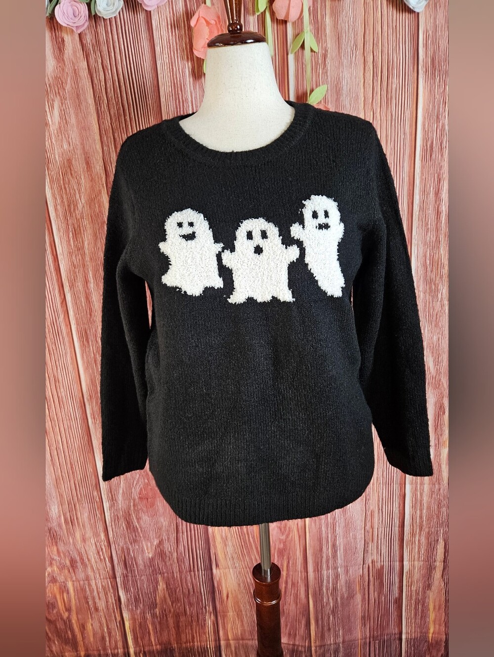 Cupcakes & Cashmere Plush Ghost Sweater Plus Size 1X